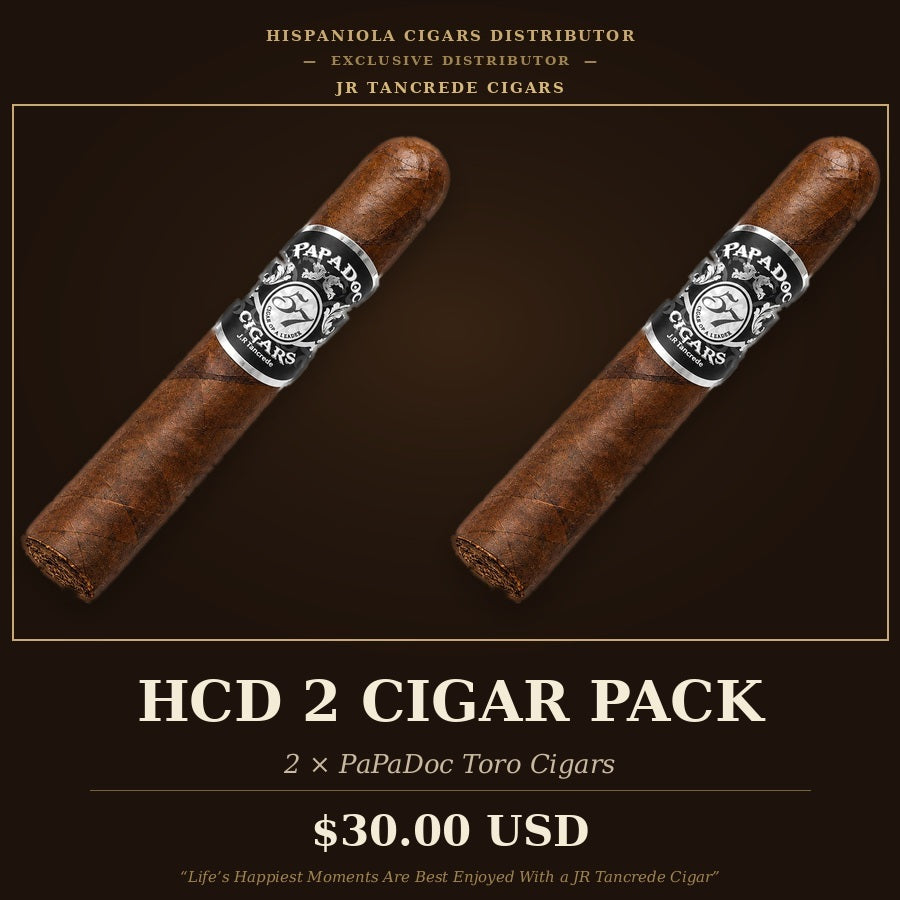 HCD 2 Cigar Pack: two PaPaDoc Toro cigars by JR Tancrede