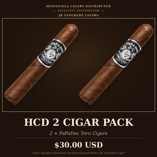 HCD 2 Cigar Pack: two PaPaDoc Toro cigars by JR Tancrede